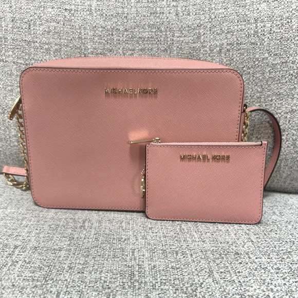 Michael Kors Handbags - Michael Kors Large EW Crossbody Bag & Wallet Pink
